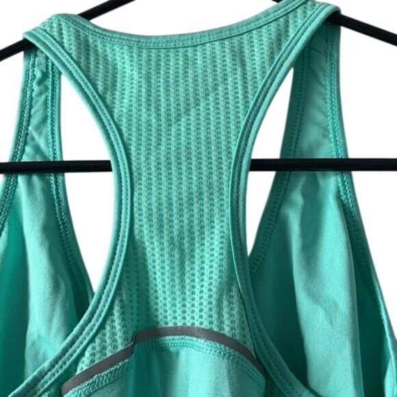 Danskin Now Womens Fitted Racerback Tank Top M Teal Polyester/Spandex Athletic W - Picture 7 of 9